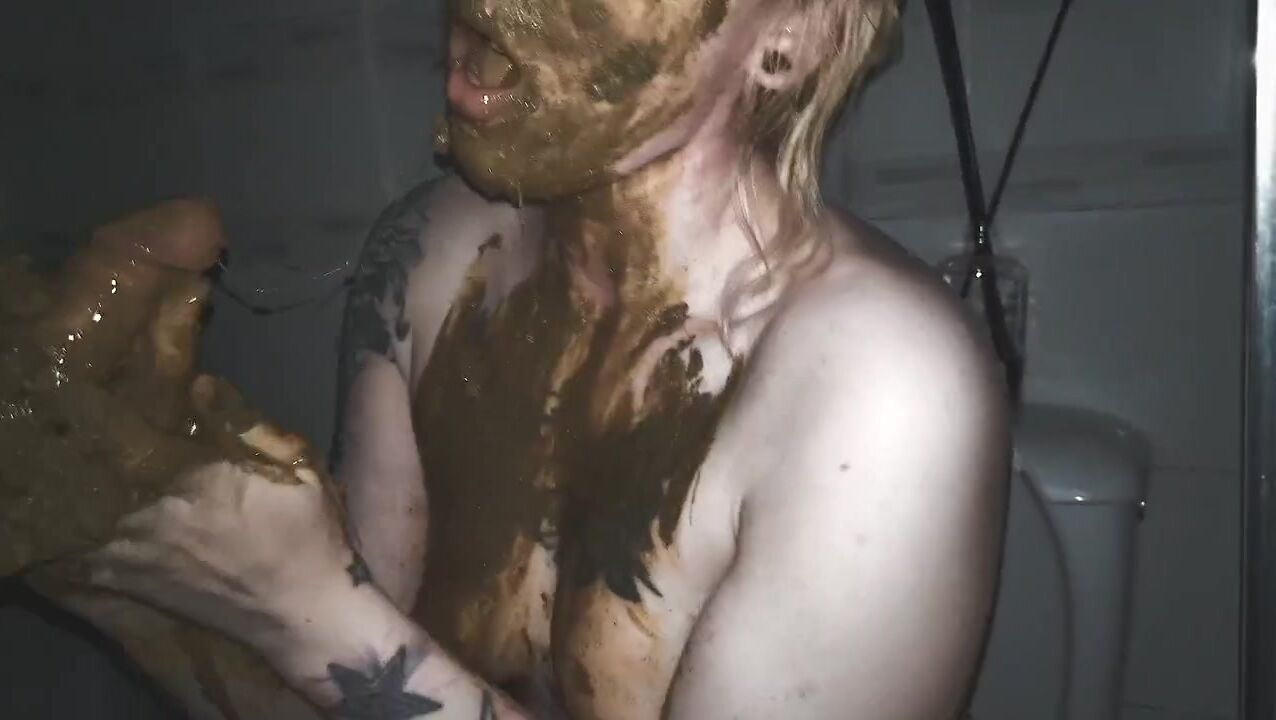 Scat Goth with Shit in Mouth Gives a Blowjob XXX Porn Video